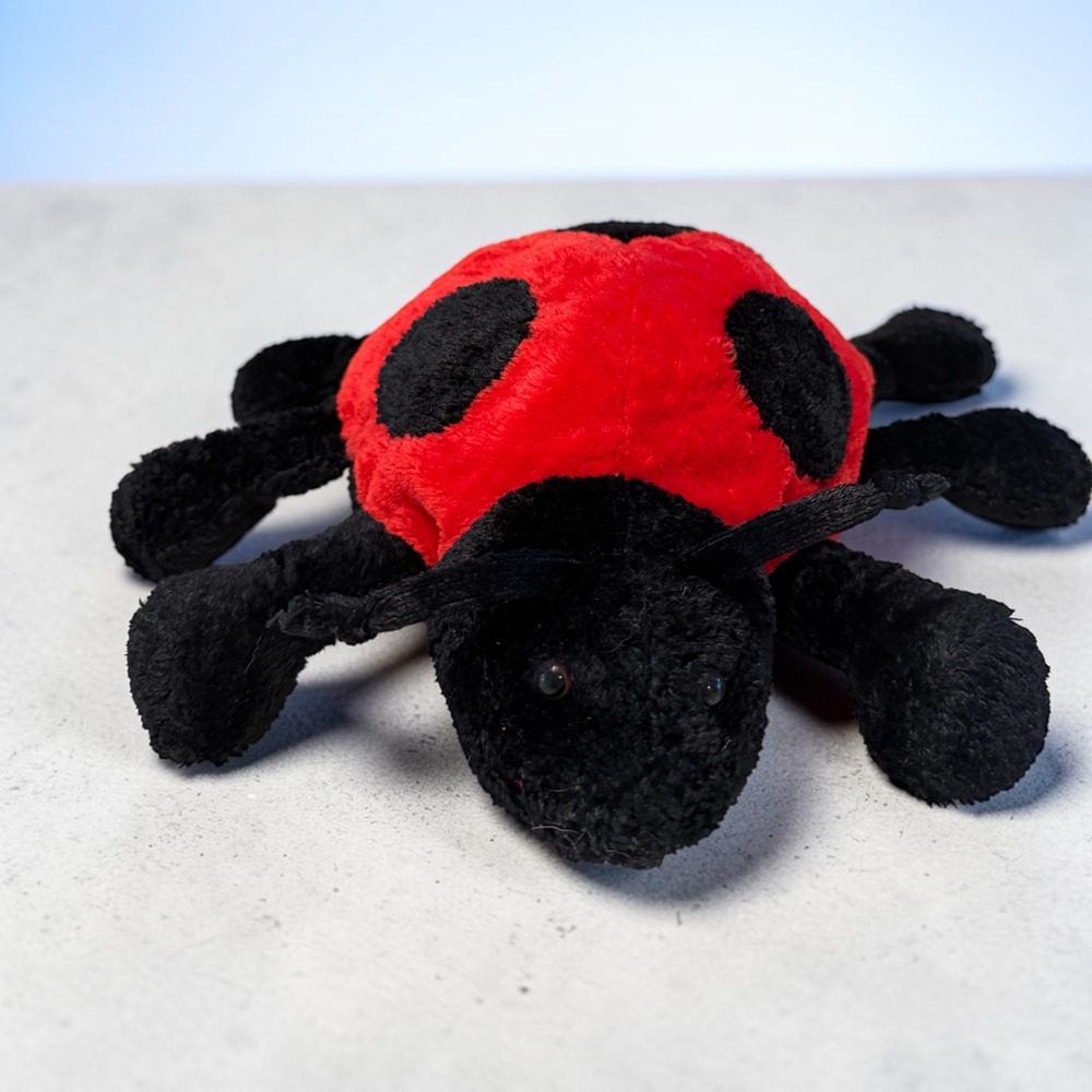Mary Meyer‎ Flip Flops Ladybug Plush Red Black Spotted Bean Bag Stuffed 12"